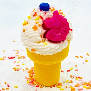 ice cream cone bath bomb yellow