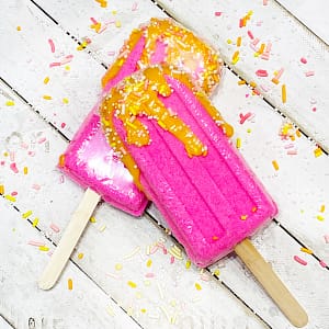Pink and yellow popsicle Bath bomb