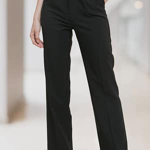 black pleated dress pants, dress pants, women's dress pants' women's work apparel