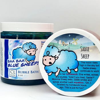 blue sheep bubble bath