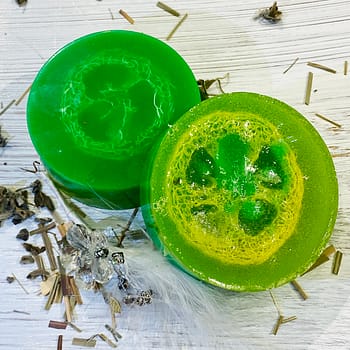 Loofah Glycerin Soap Green Tea