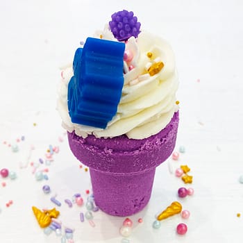 ice cream cone bath bomb purple