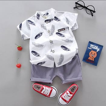 Baby Boy shirt and shorts dress up little set