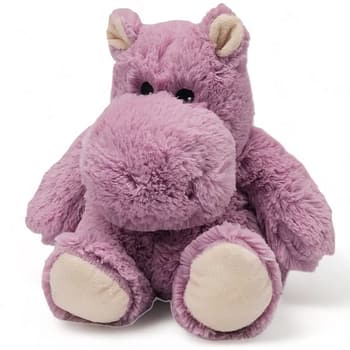 Hippo Warmie, purple hippo, Warmies, Kid - friendly, stuffed animal, plushie, heatable stuffed animal