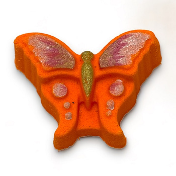 Orange butterfly bath bomb summer all natural