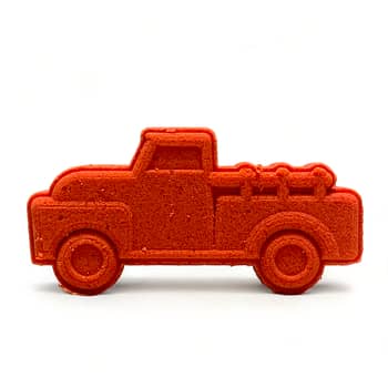 red orange vintage truck bath bomb